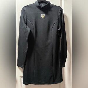 Celebrate Black History Month Long Sleeve Sheath Dress with Mock Neck